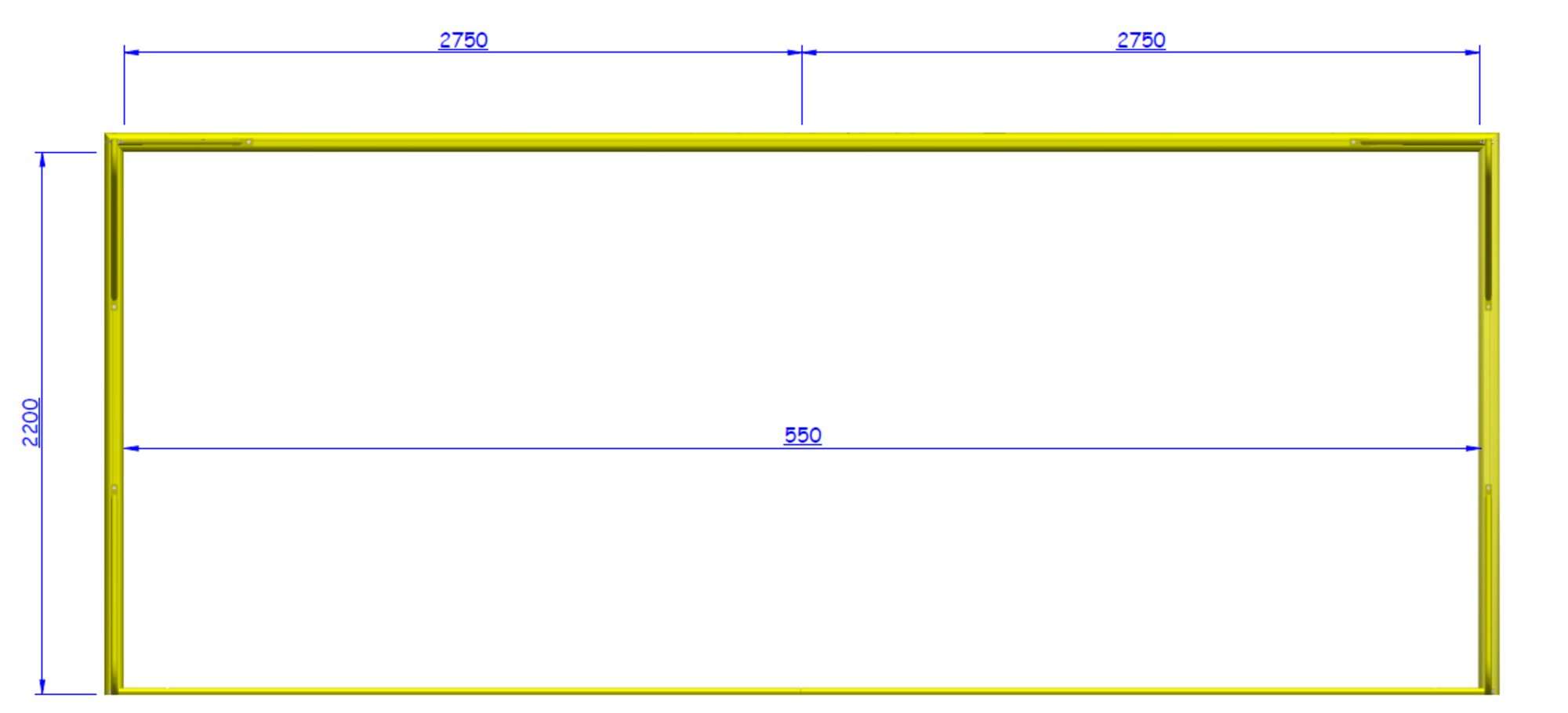 Image du produit : Beach soccer doel vast – 5,5x2,2 m