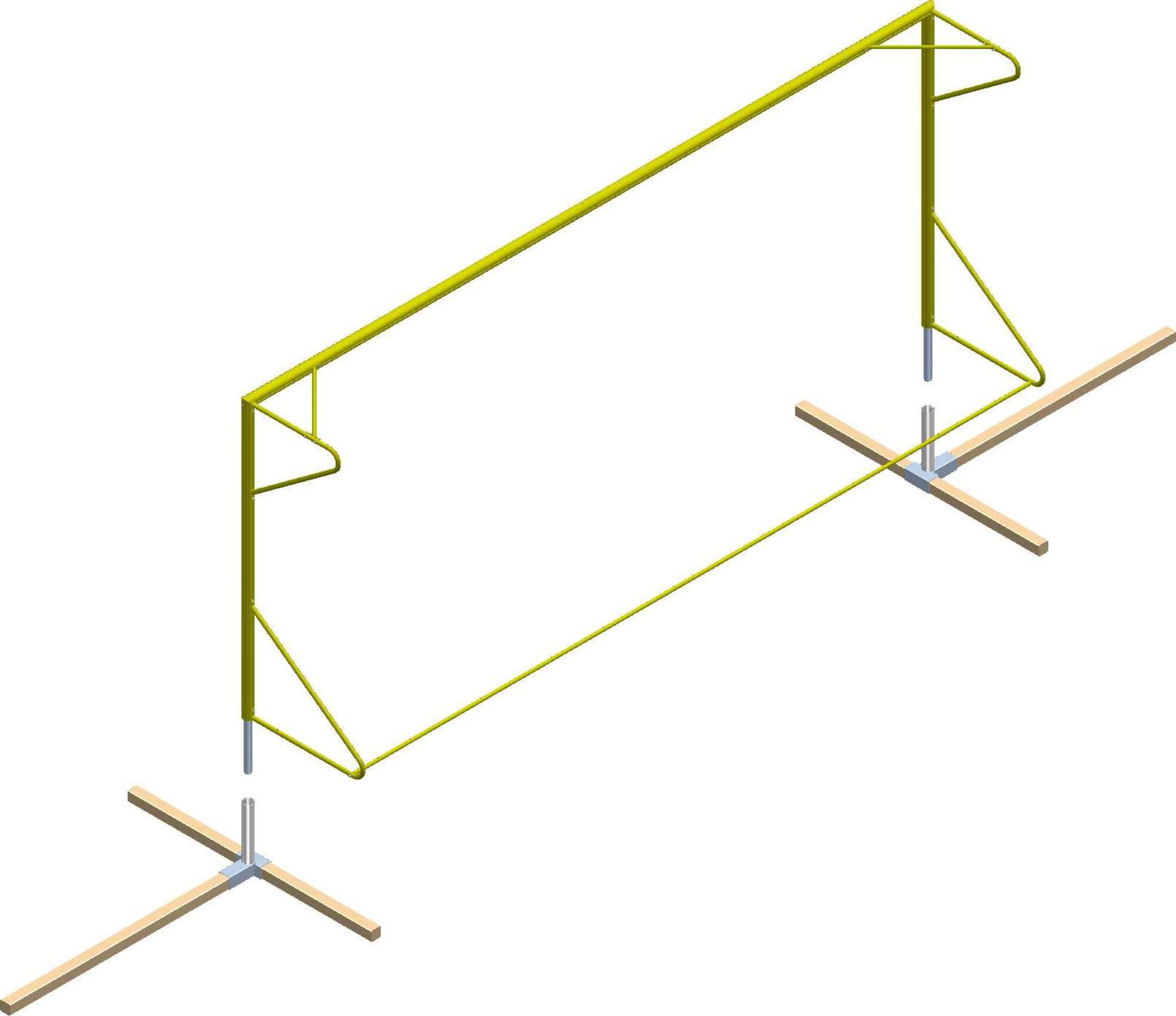 Image du produit : Beach soccer doel vast – 5,5x2,2 m