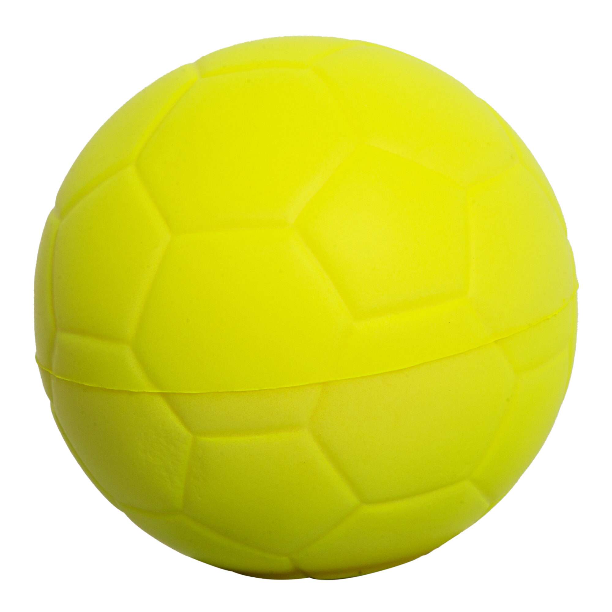 Image du produit : 13,4cm schuimrubberen voetbal - Geel