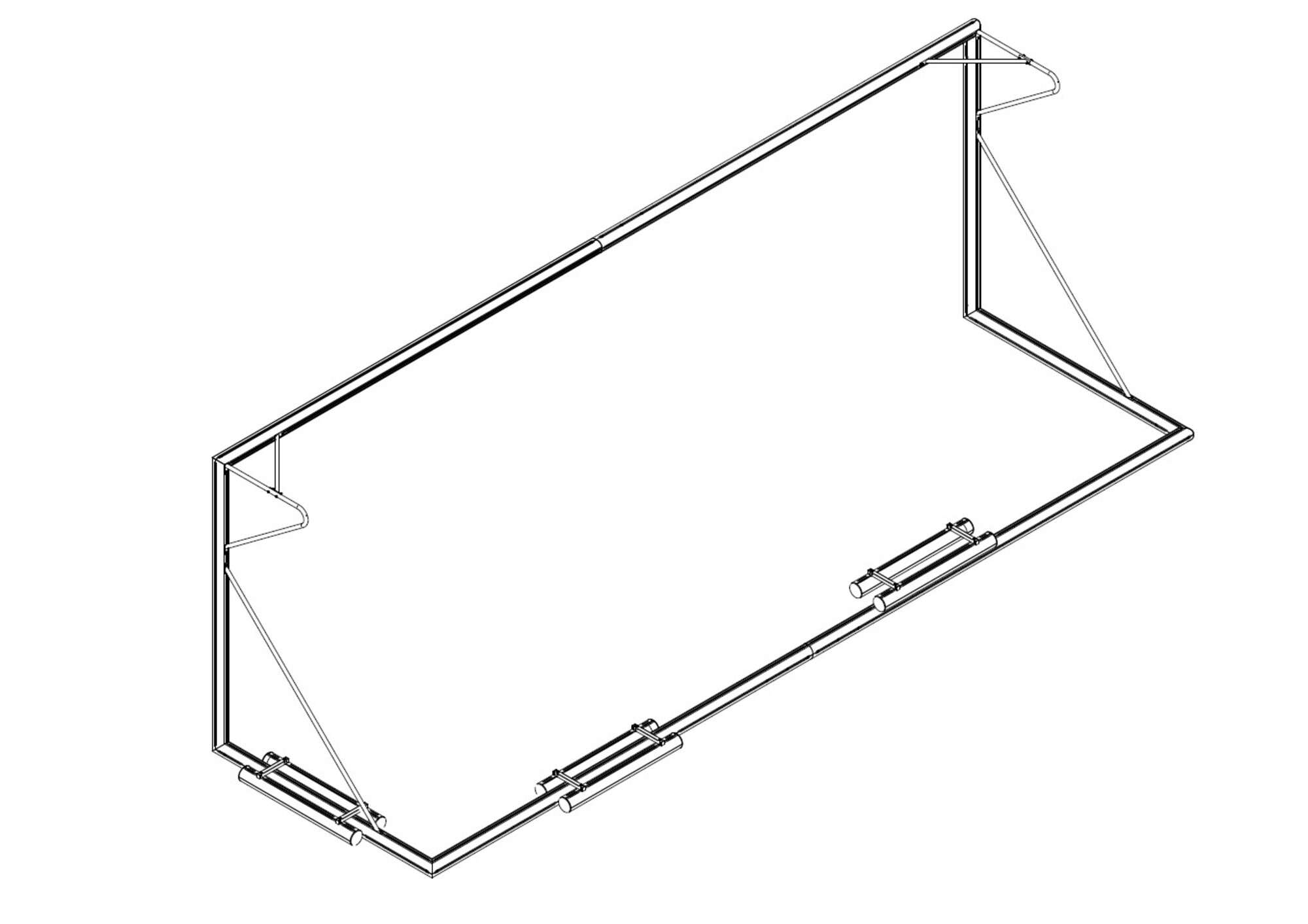 Image du produit : 11-a-side voetbaldoel - Aluminium - ECO - Versterkte achterbalk