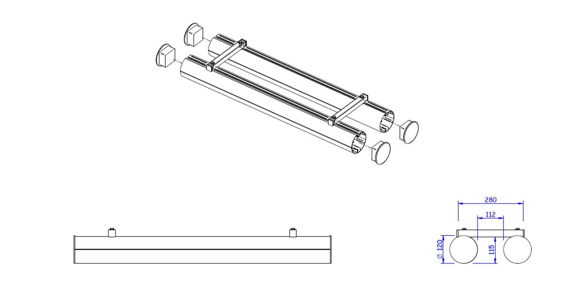 Image du produit : 11-a-side voetbaldoel - Aluminium - ECO - Versterkte achterbalk