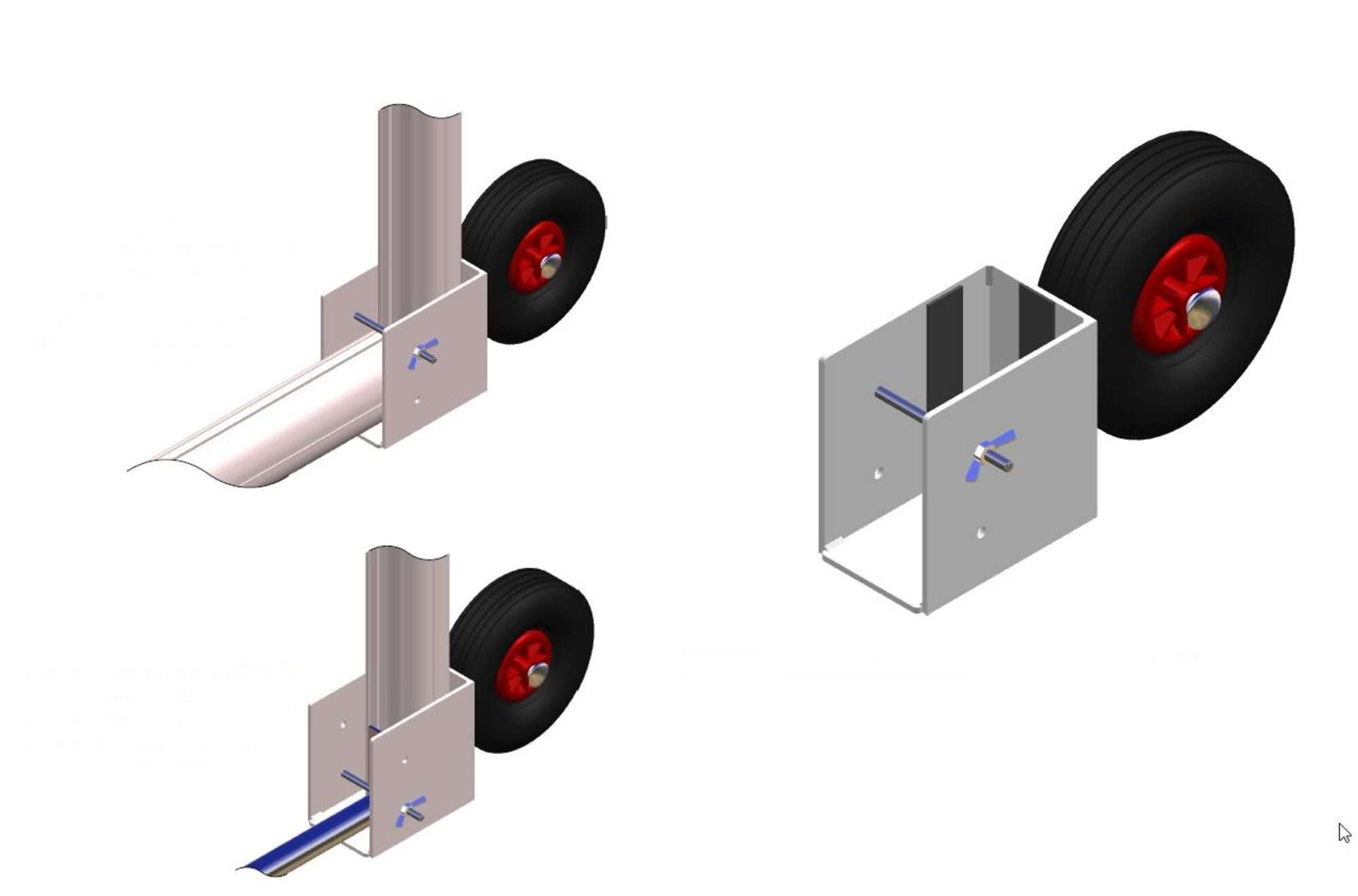 Image du produit : Transportwielen voor verplaatsbare senior voetbaldoelen