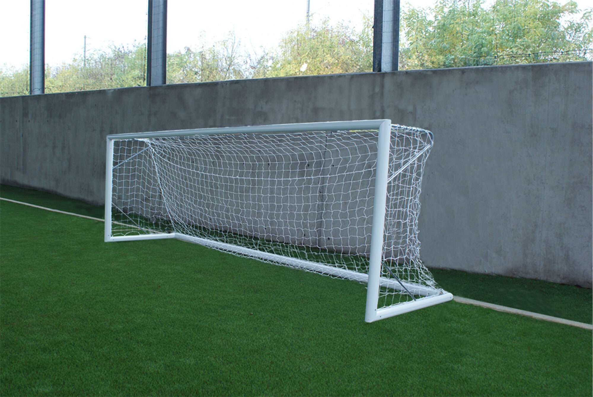Image du produit : Voetbaldoel 3 x 1 m - Verplaatsbaar - Aluminium Ø80mm - Keuze uit verschillende kleuren