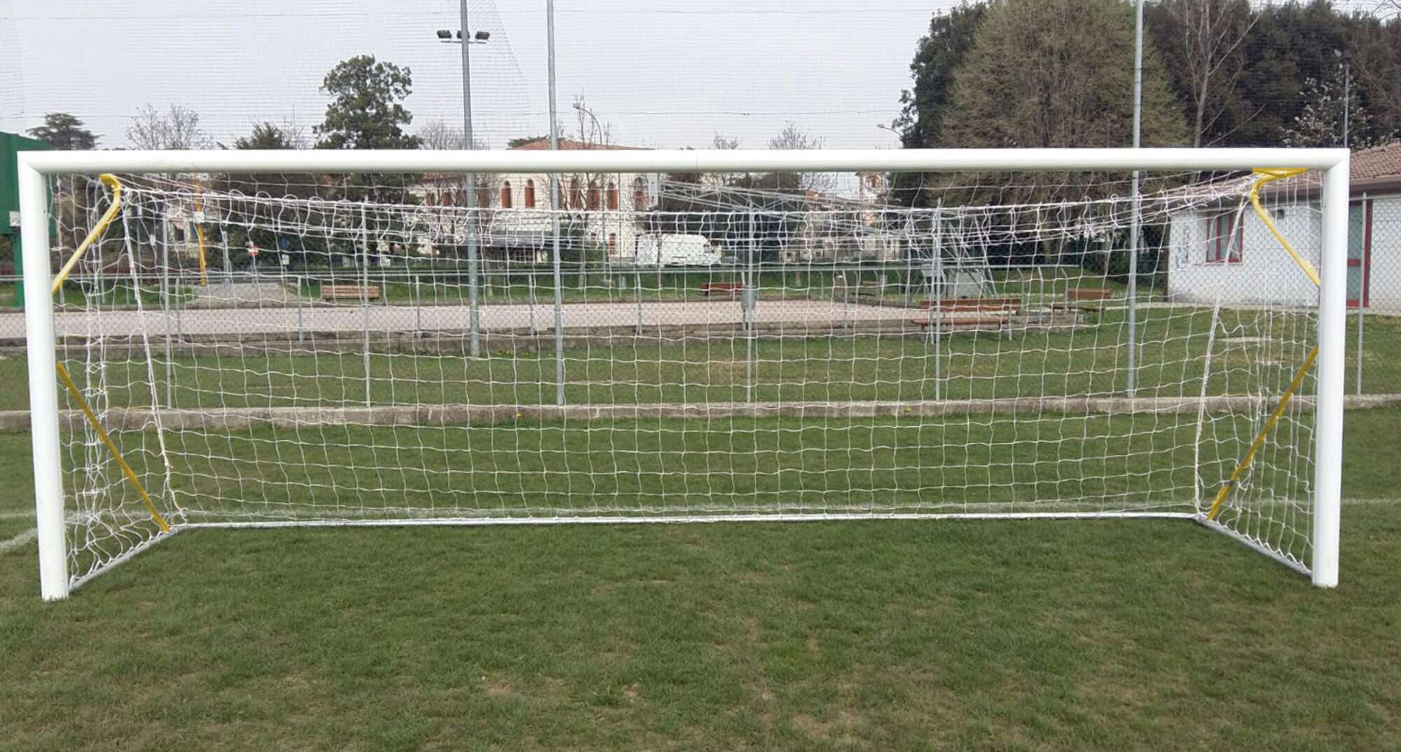 Image du produit : Verplaatsbaar aluminium 8-a-side voetbaldoel 6 x 2,1 m - Geel