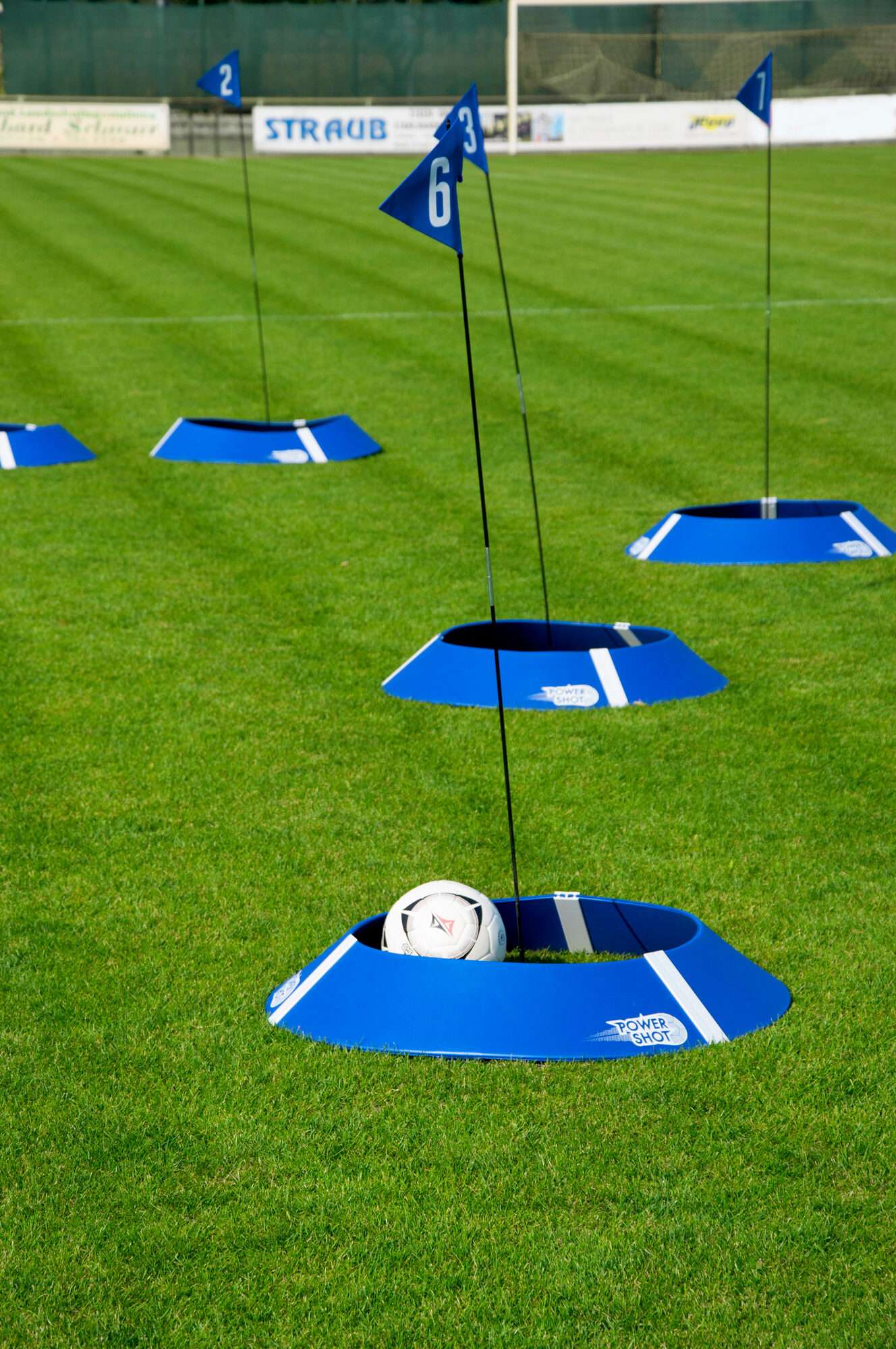 Image du produit : Set van 10 FOOT GOLF-doelen met basen en vlaggen