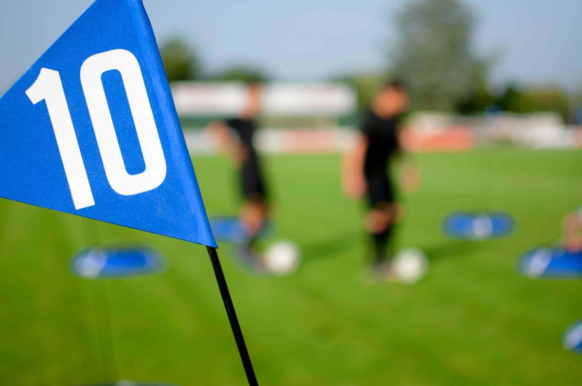 Image du produit : Set van 10 FOOT GOLF-doelen met basen en vlaggen