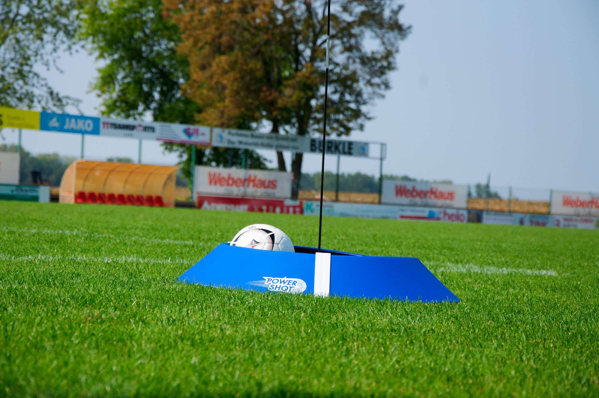 Image du produit : Set van 3 FOOT GOLF doelen met vlaggenmast en draagtas