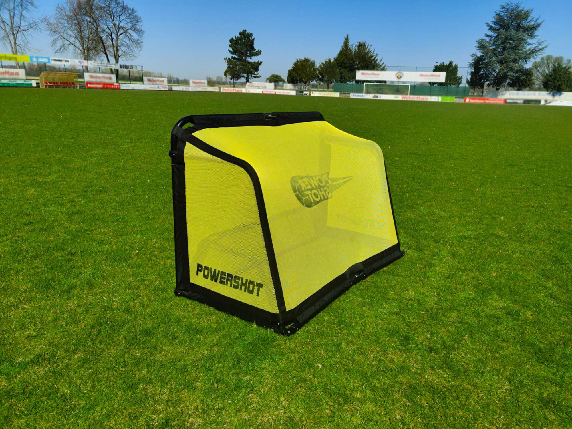 Image du produit : Mini but de foot POWERSHOT aluminium 1,5 x 1 m PLIABLE