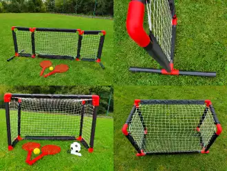 Voetbaldoel - Tennisnet - 2 in 1 - 90 x 60 cm