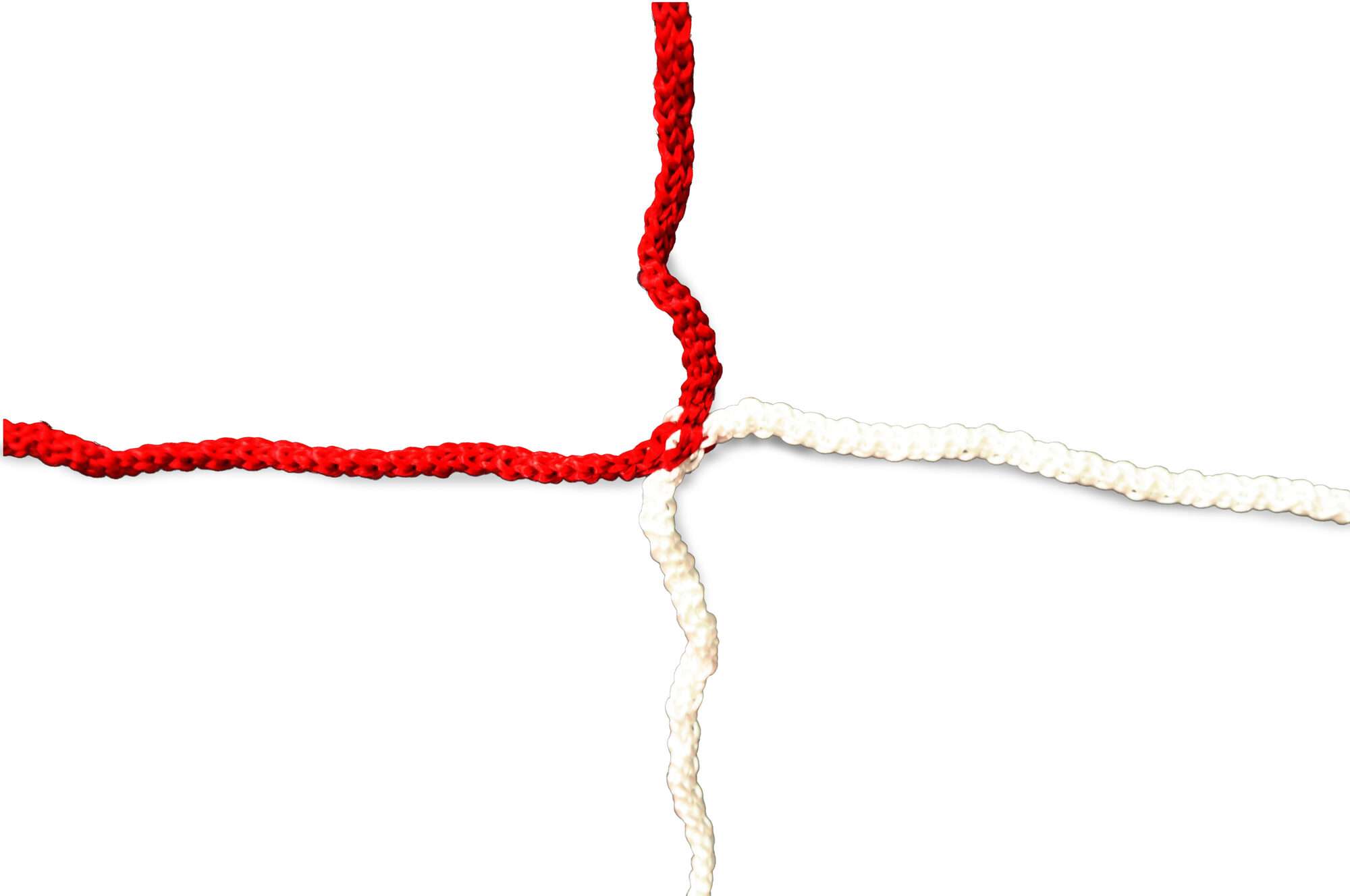 Image du produit : 2-kleurig voetbalnet 3mm (7,32x2,44x0,8x2m) Wit / rood