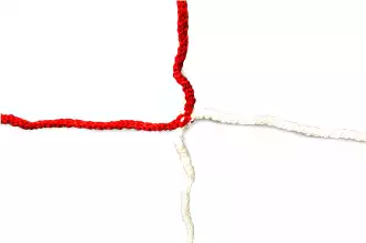 2-kleurig voetbalnet 3mm (7,32x2,44x0,8x2m) Wit / rood