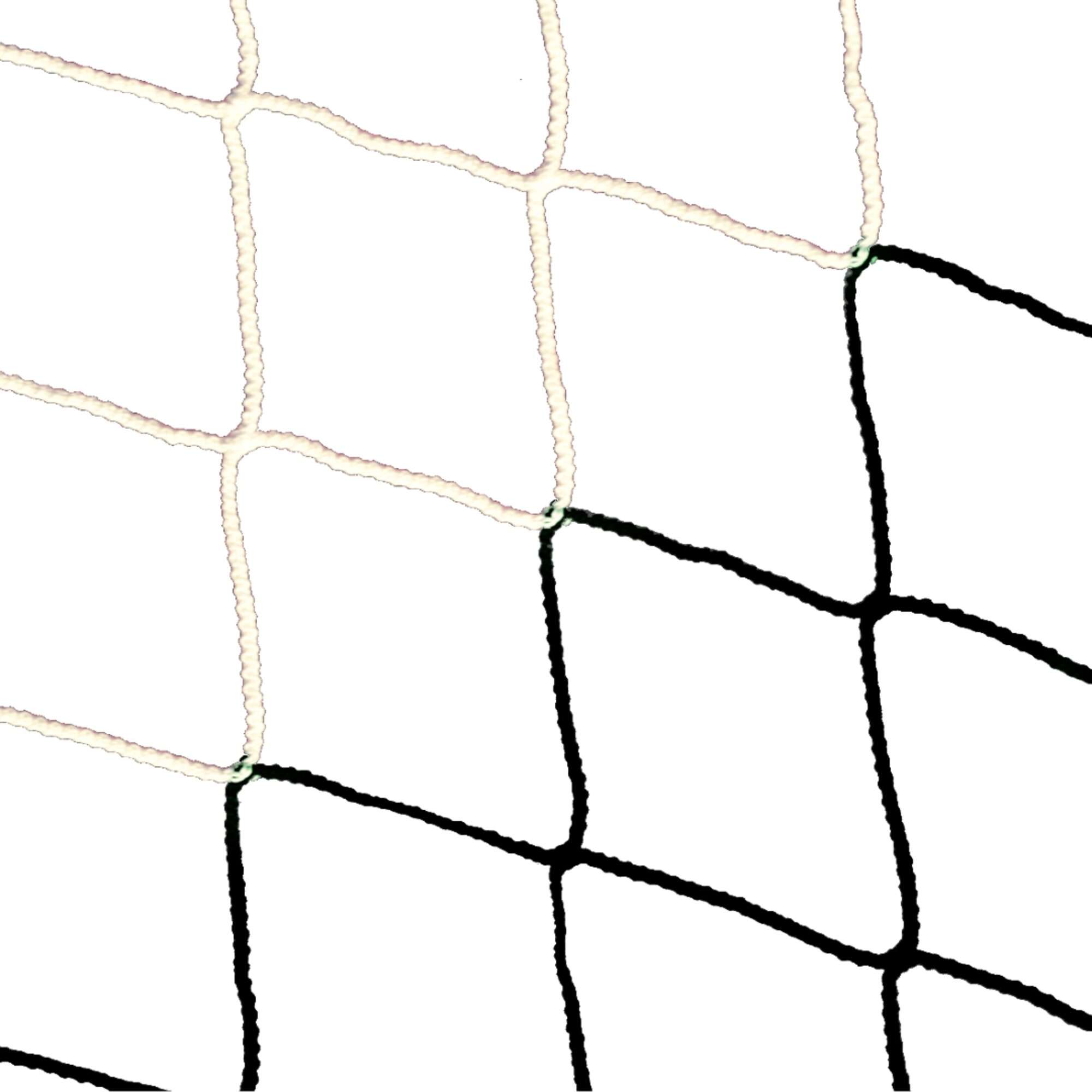 Image du produit : 2-kleurig voetbalnet 3mm (7,32x2,44m) Wit / zwart