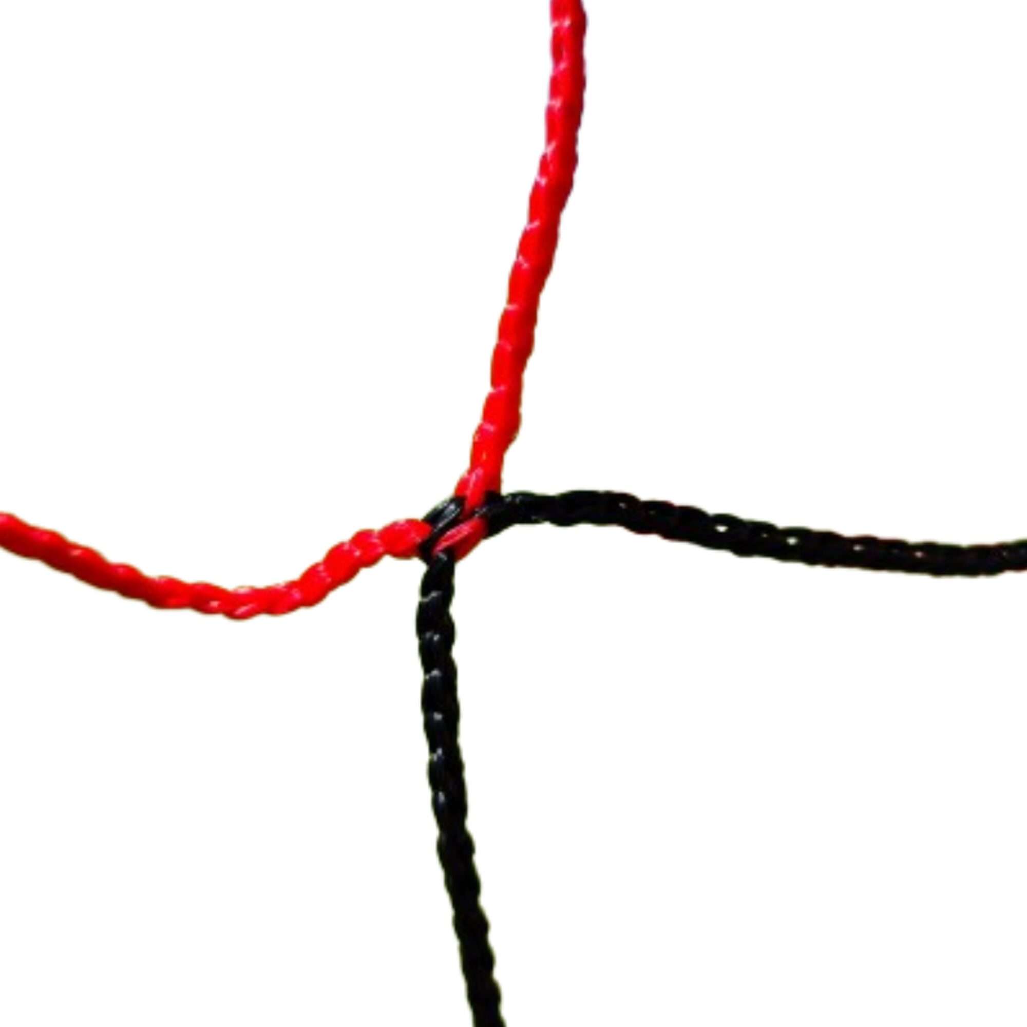Image du produit : 2-kleurig voetbalnet 3mm (7,32x2,44m) Zwart / rood