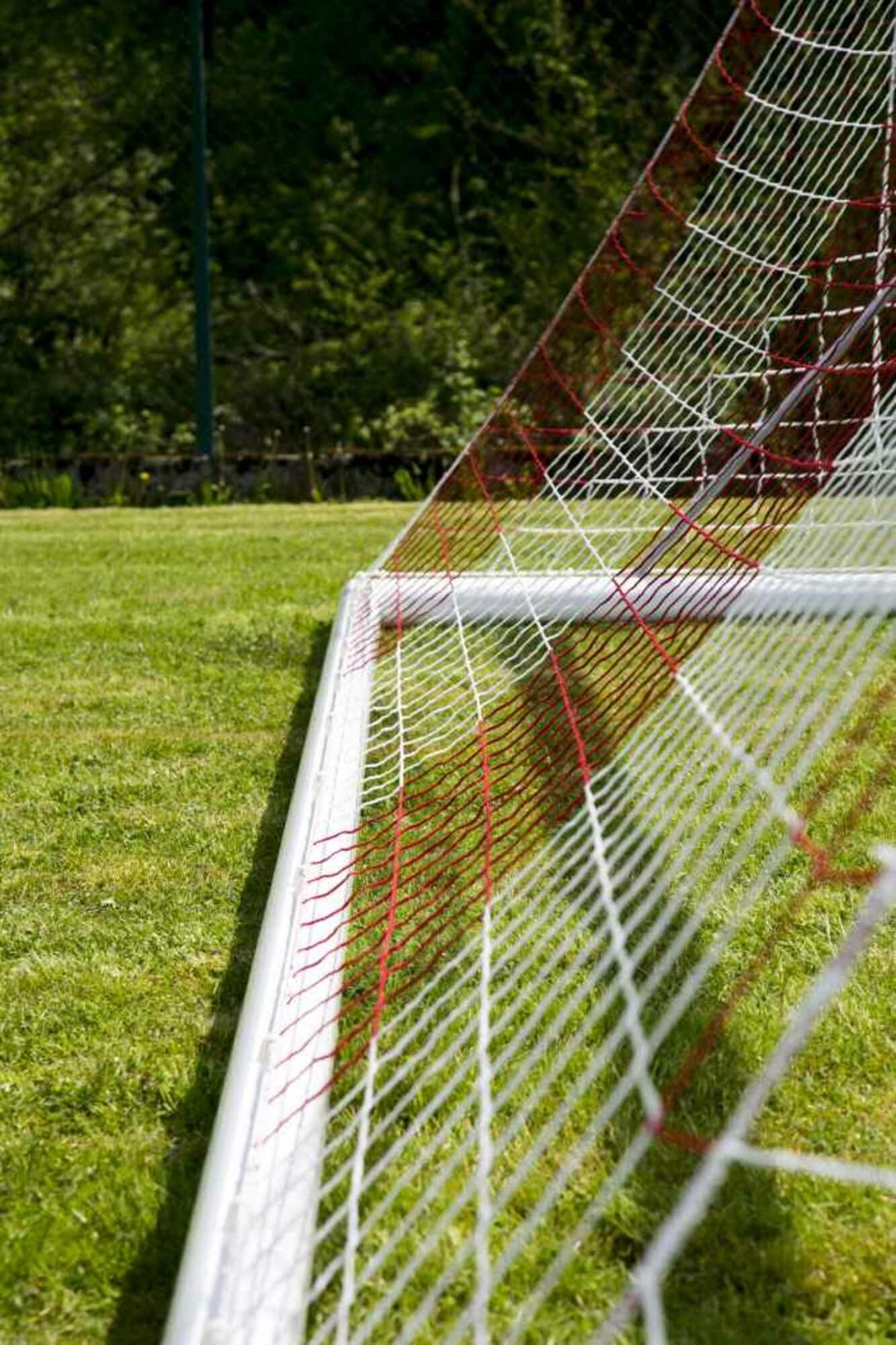 Image du produit : Voetbalnet 5m x 2m - Wit en rood