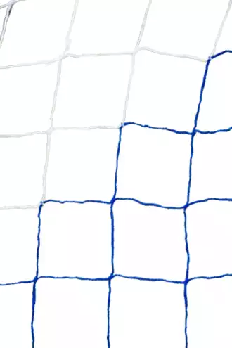 2-kleurig voetbalnet voor WK voetbaldoel 4mm - Wit / blauw