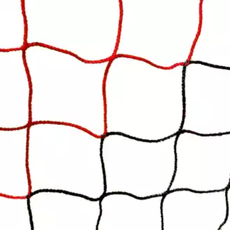 2-kleurig voetbalnet voor WK voetbaldoel 4mm - Zwart / rood