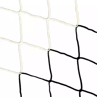 2-kleurig voetbalnet voor WK voetbaldoel 4mm - Wit / zwart