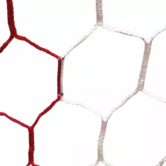 POWERSHOT® Stadium Box Goal Net - 4.5mm - HEXAGONAL - RED/WHITE