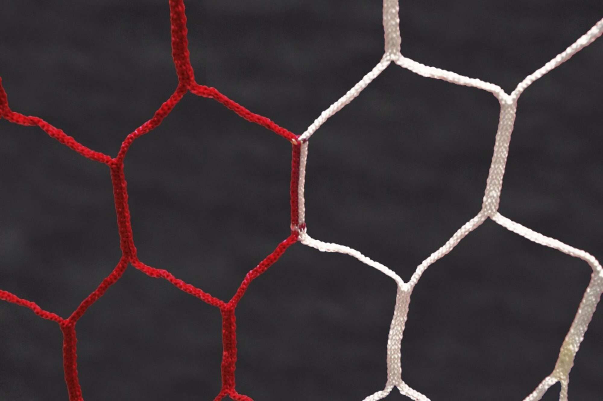 Image du produit : POWERSHOT® Stadium Box Goal Net - 4.5mm - HEXAGONAL - RED/WHITE