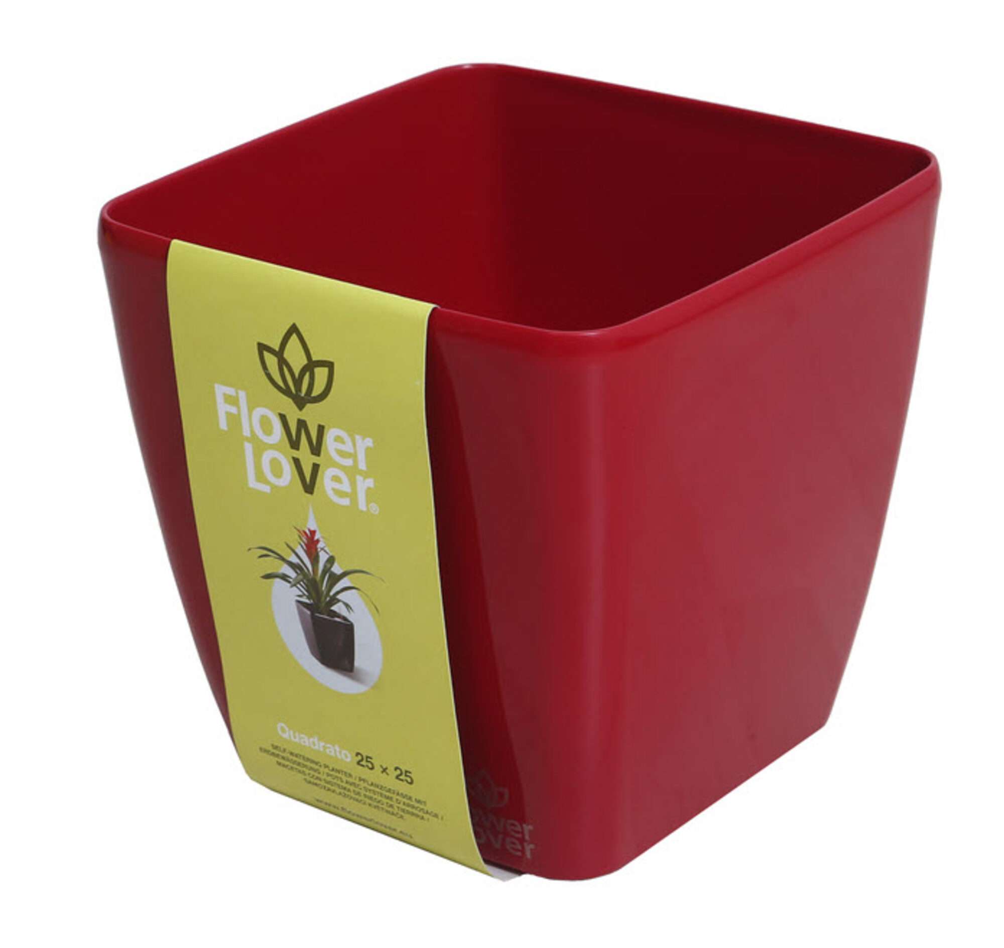 Image du produit : QUADRATO zelfbewaterende bloempot - 24cm x 24cm x 25cm