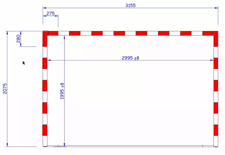 Image du produit : Handbaldoel - Verrijdbaar - Staal of aluminium