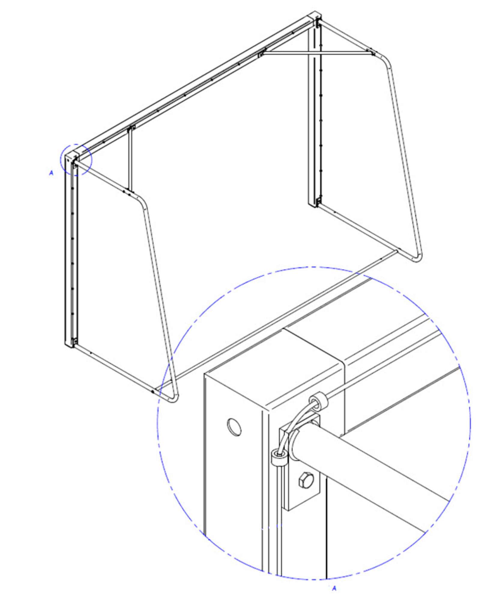 Image du produit : Handbaldoel - Verrijdbaar - Staal of aluminium