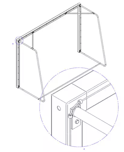 Image du produit : Handbaldoel - Verrijdbaar - Staal of aluminium