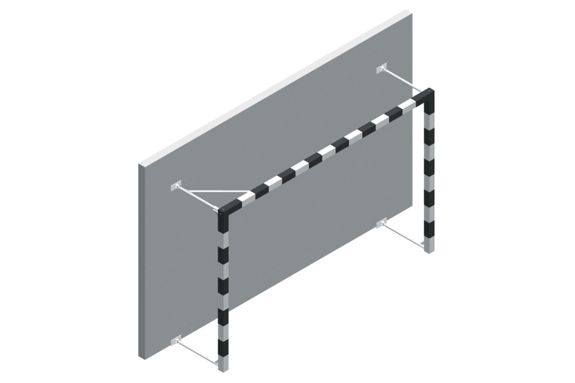 Image du produit : Wall-Mounted Side-Folding Handball Goal - Steel