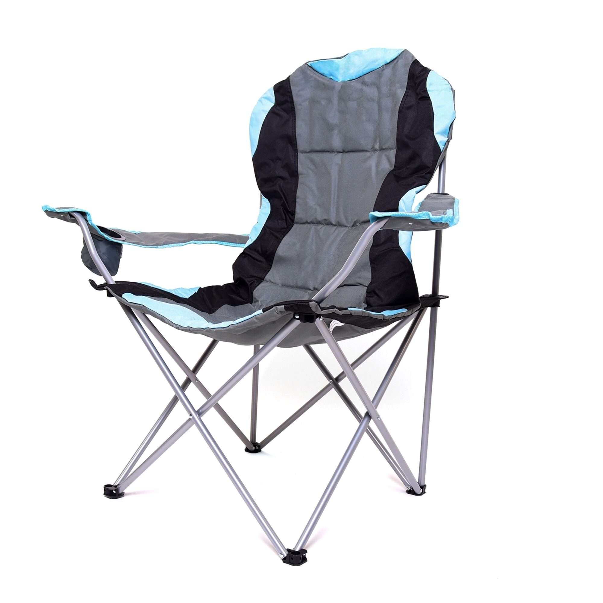 Image du produit : Set van 2 campingstoelen met flessenhouder op armleuning