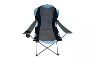 Set van 2 campingstoelen met flessenhouder op armleuning