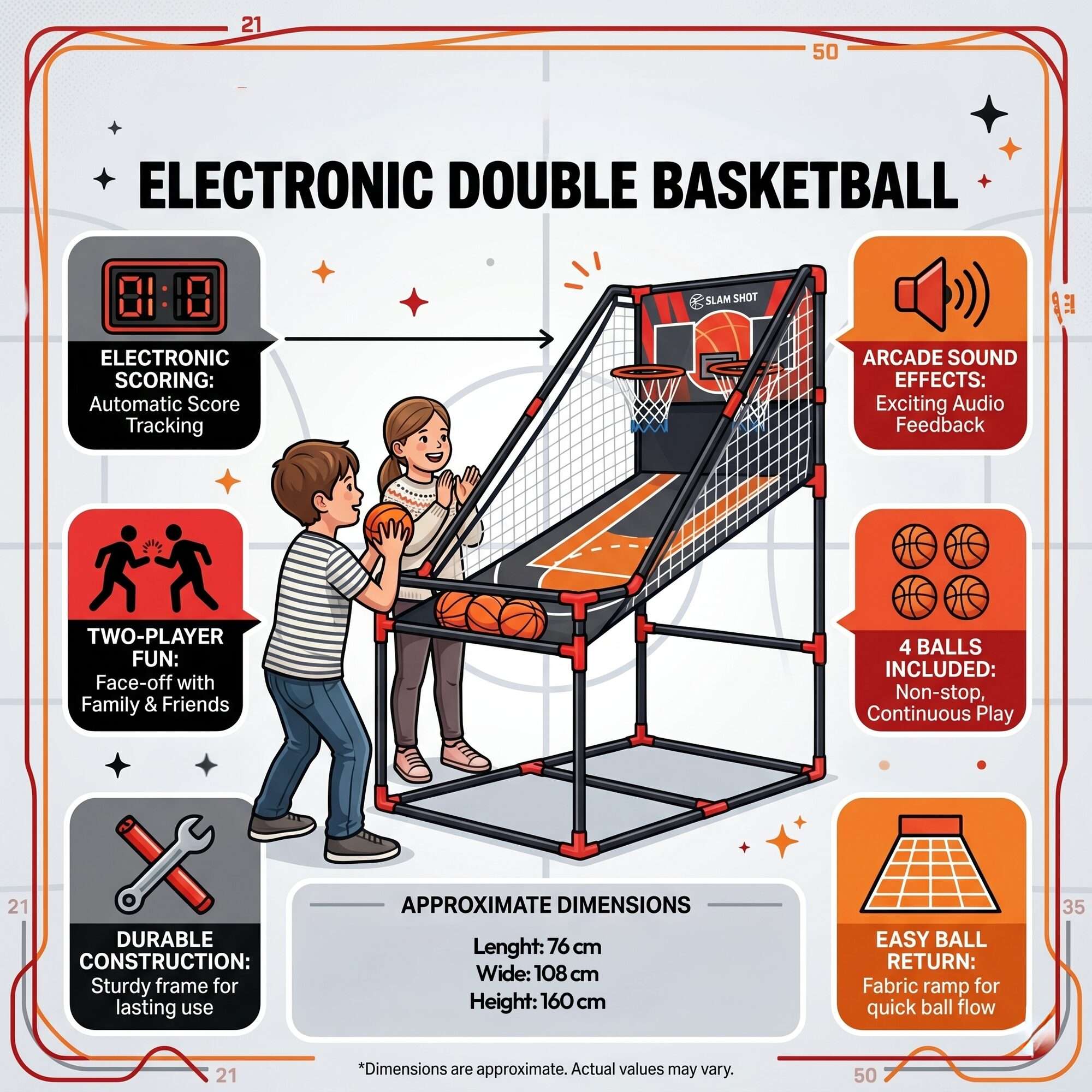 Image du produit : Dubbel basketbal arcade spel