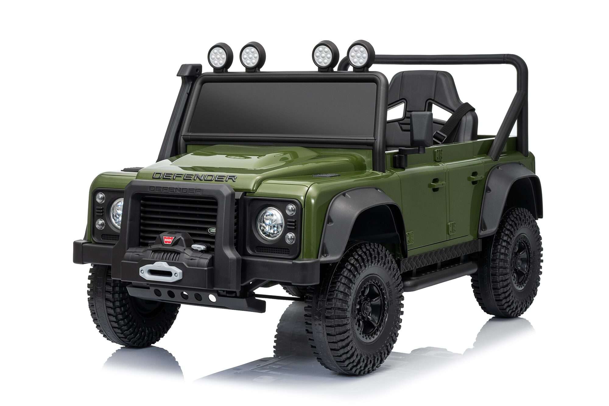 Image du produit : Land Rover Defender 110 SVX elektrische kinderauto - Legergroen (3 tot 8 jaar)