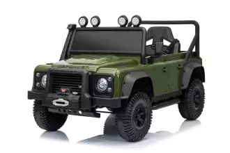 Land Rover Defender 110 SVX elektrische kinderauto - Legergroen (3 tot 8 jaar)
