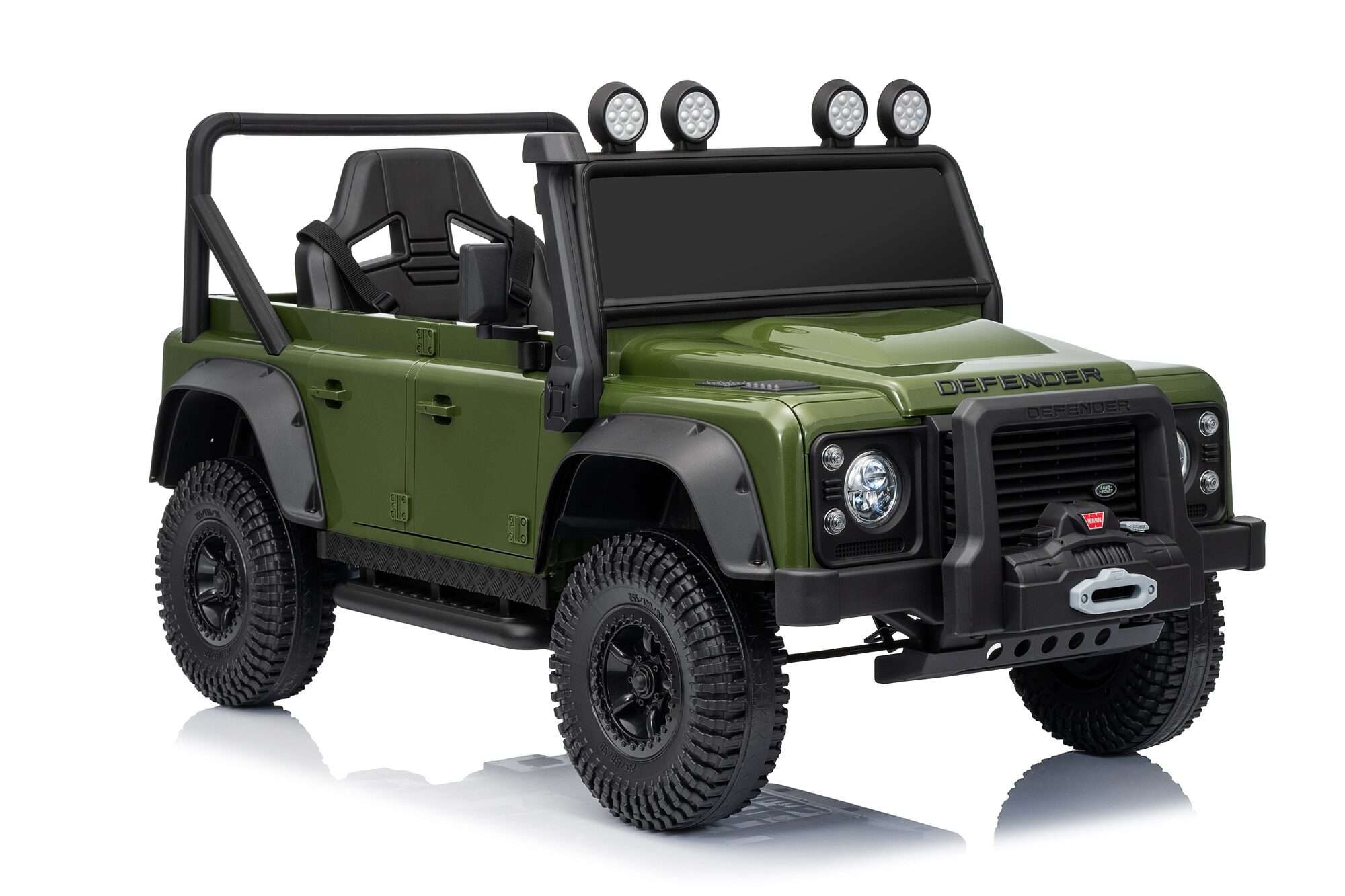 Image du produit : Land Rover Defender 110 SVX elektrische kinderauto - Legergroen (3 tot 8 jaar)