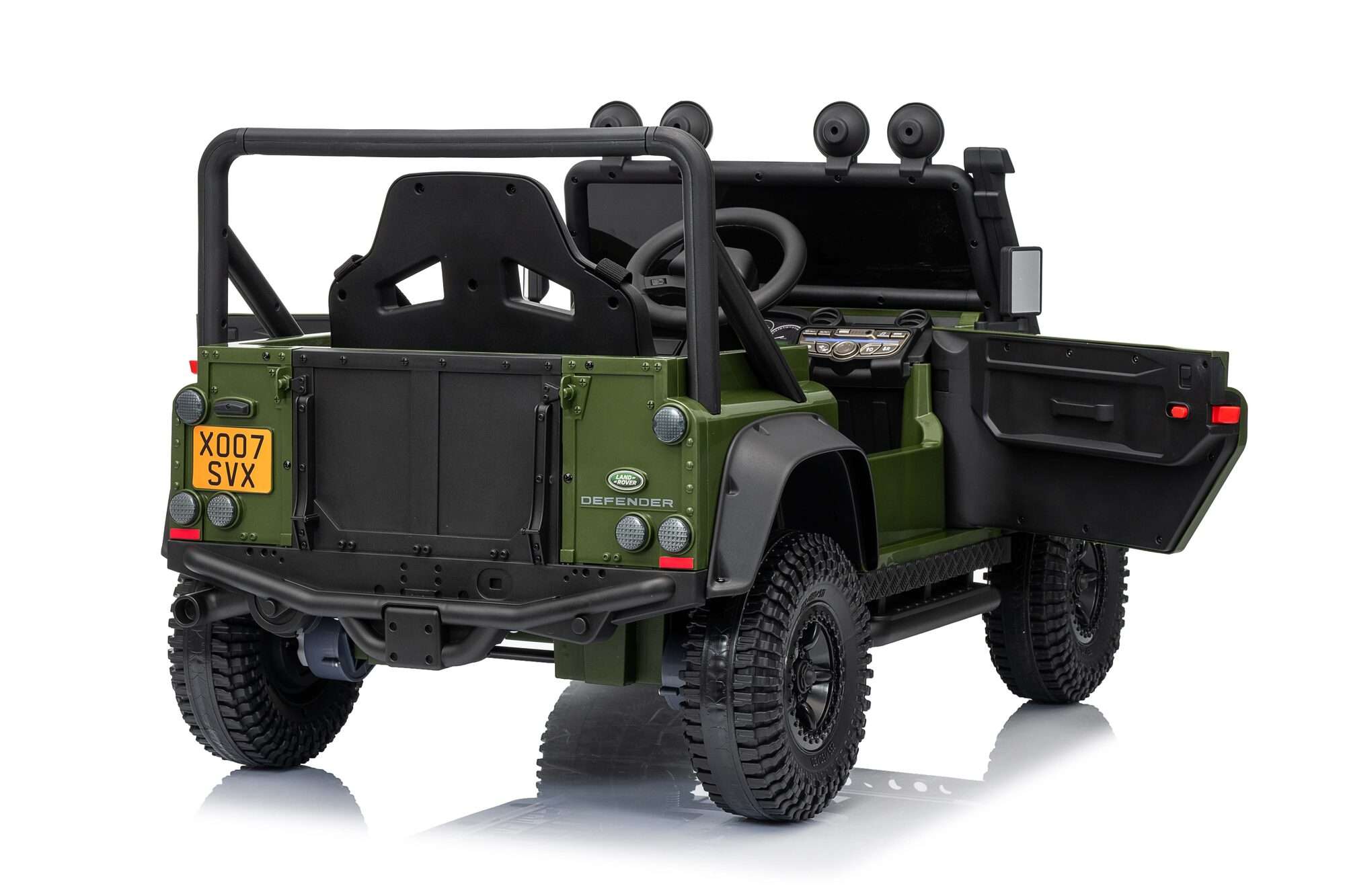 Image du produit : Land Rover Defender 110 SVX elektrische kinderauto - Legergroen (3 tot 8 jaar)