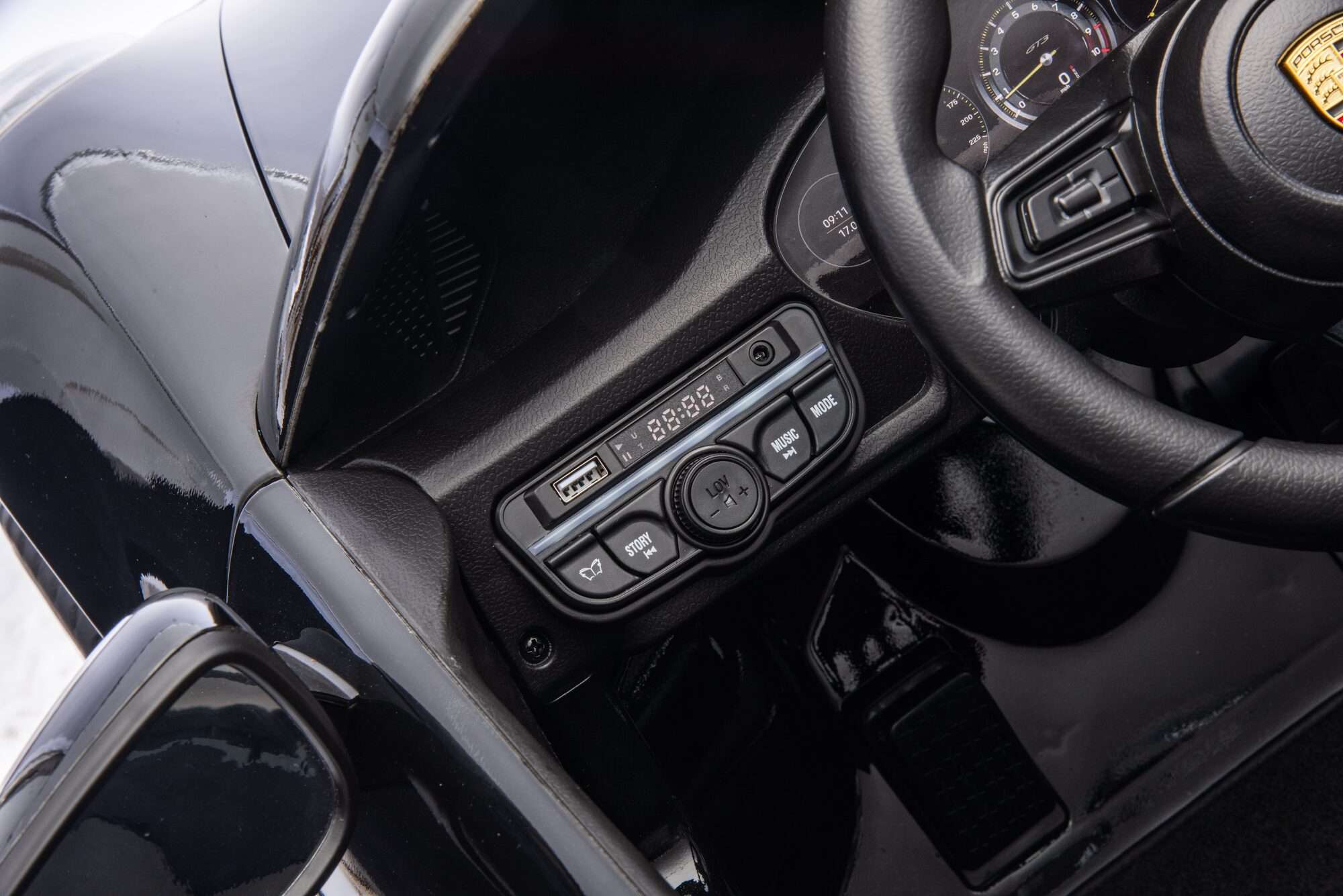 Image du produit : Elektrische kinderauto Porsche 911 GT3 - Zwart (3 tot 8 jaar)