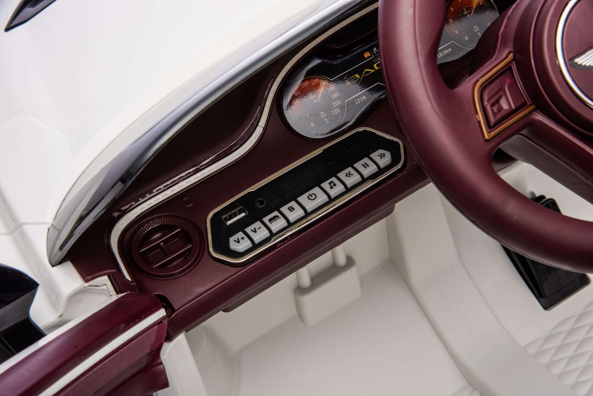 Image du produit : Bentley Bacalar Officiële Elektrische Auto voor Kinderen - Wit (3 tot 8 jaar)