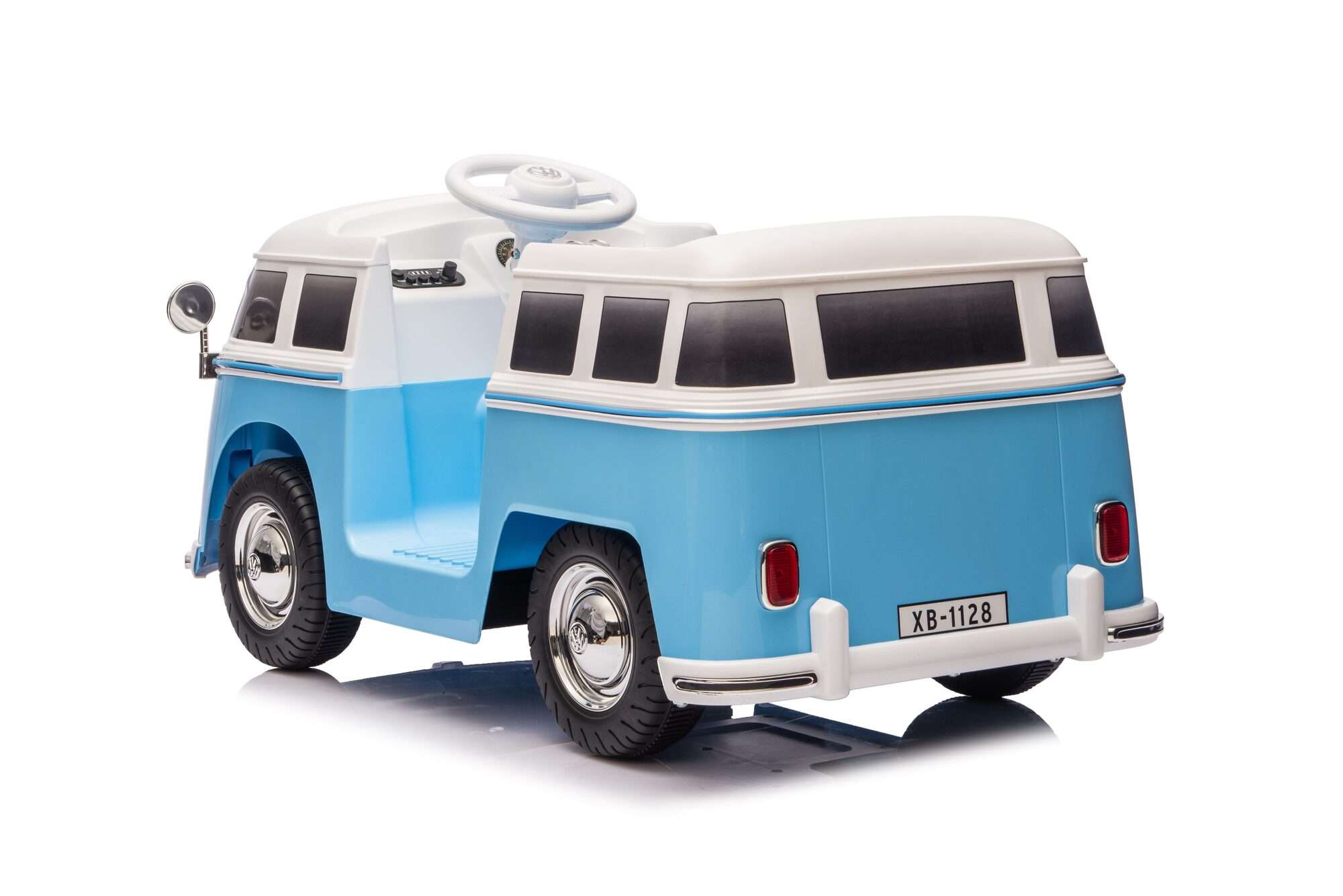 Image du produit : Volkswagen Officiële Elektrische Kinderauto - Blauw & Wit (3 tot 8 jaar)