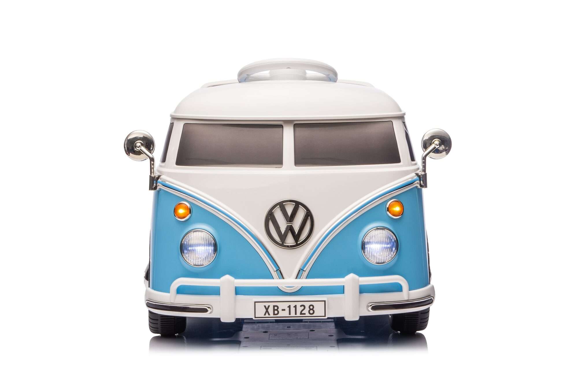 Image du produit : Volkswagen Officiële Elektrische Kinderauto - Blauw & Wit (3 tot 8 jaar)