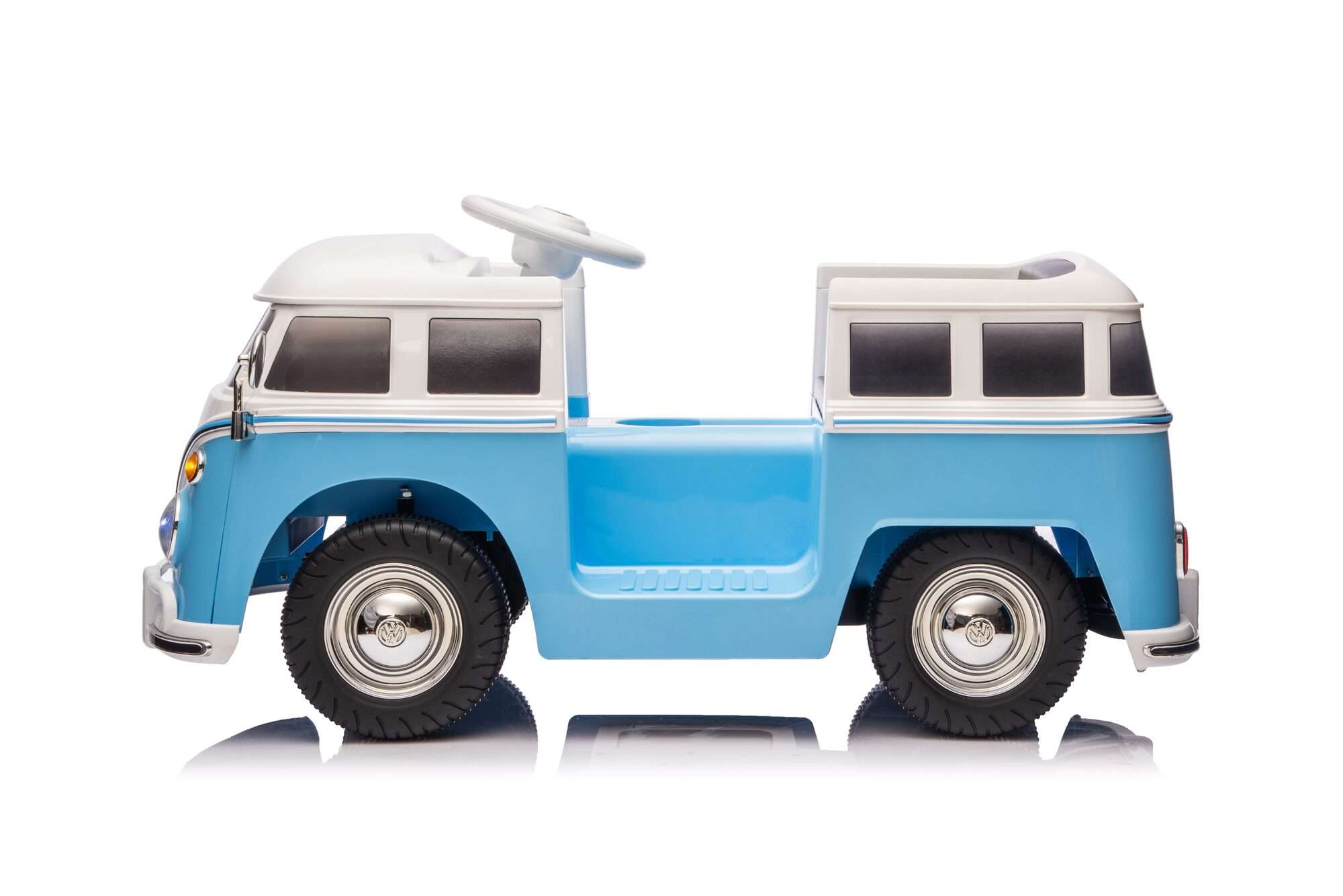 Image du produit : Volkswagen Officiële Elektrische Kinderauto - Blauw & Wit (3 tot 8 jaar)