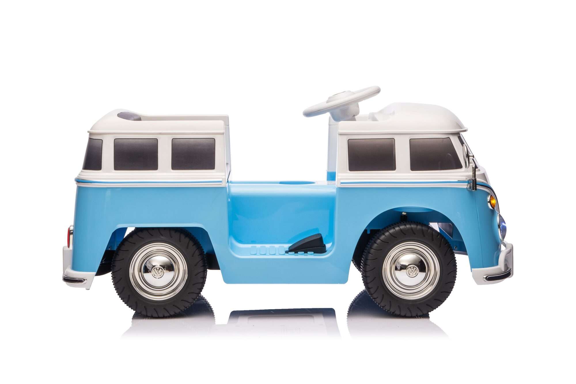 Image du produit : Volkswagen Officiële Elektrische Kinderauto - Blauw & Wit (3 tot 8 jaar)
