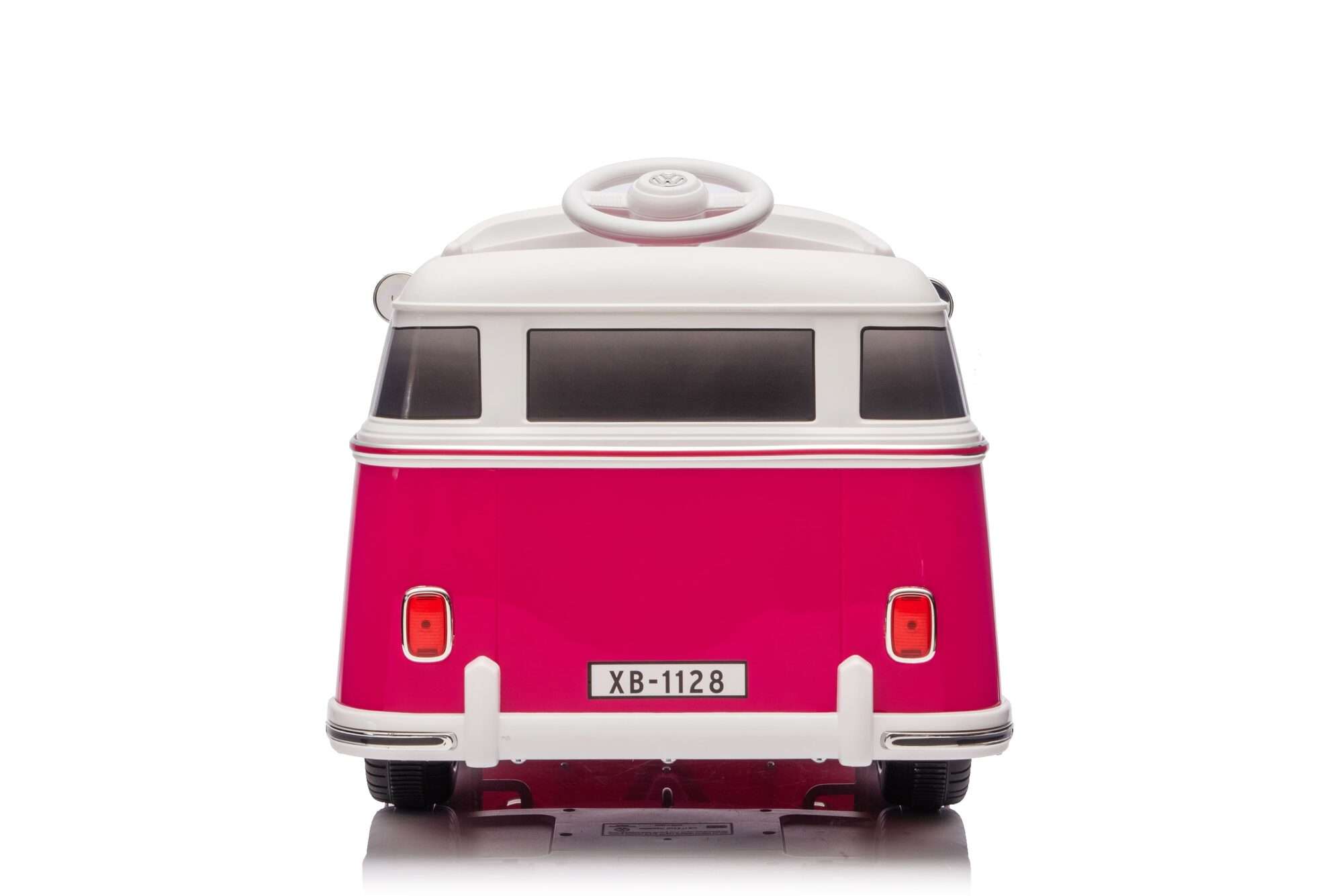 Image du produit : Volkswagen Officiële Elektrische Kinderauto - Roze & Wit (3 tot 8 jaar)