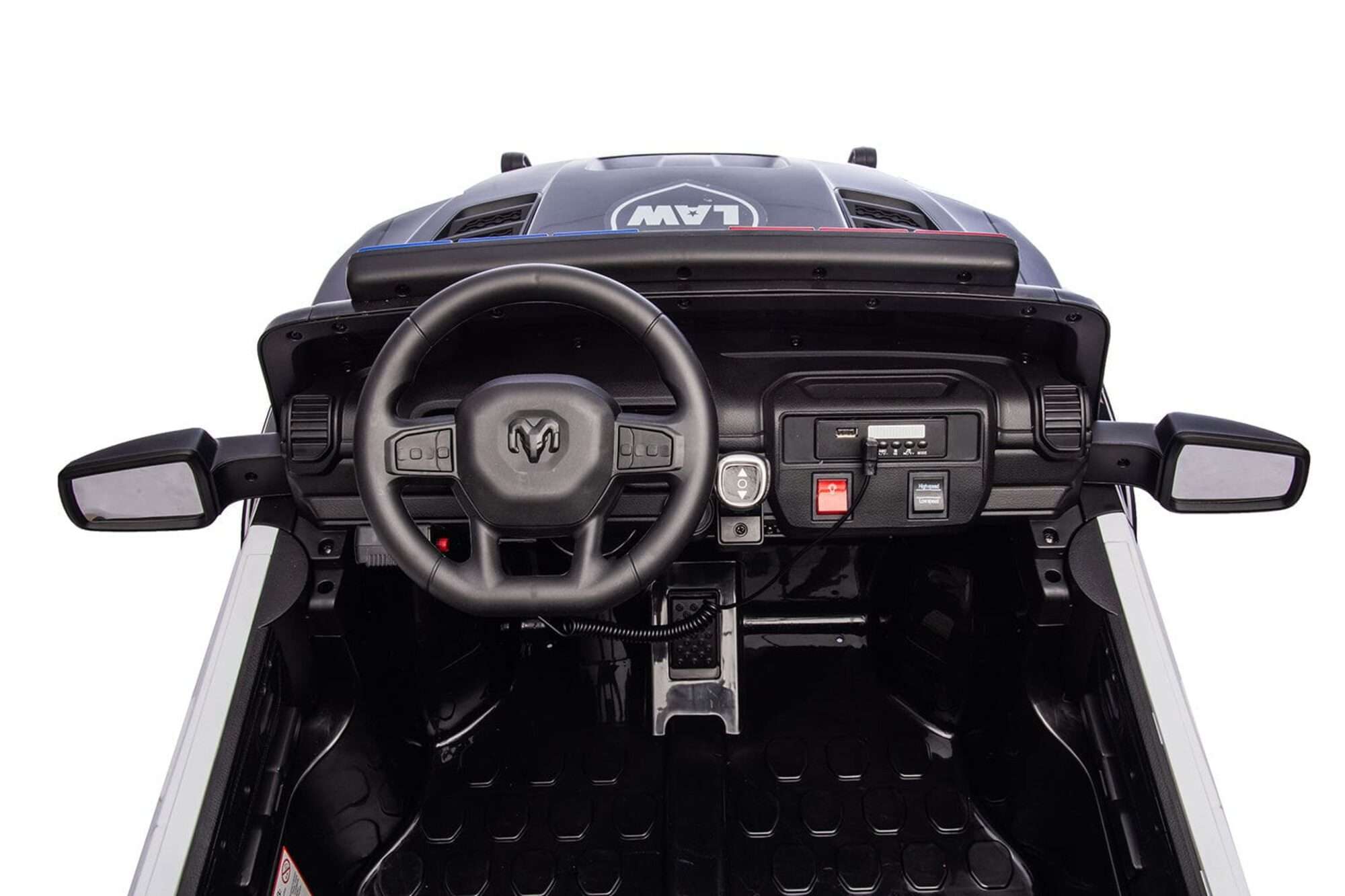 Image du produit : Gelicentieerde RAM 1500 RHO Police Super Truck in zwarte kleur (3-8 jaar)