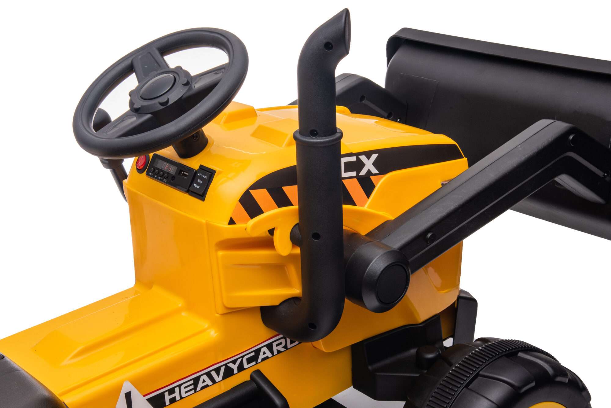 Image du produit : Bouwvrachtwagen met sleepbak voor en achter in gele kleur (3-8 jaar)