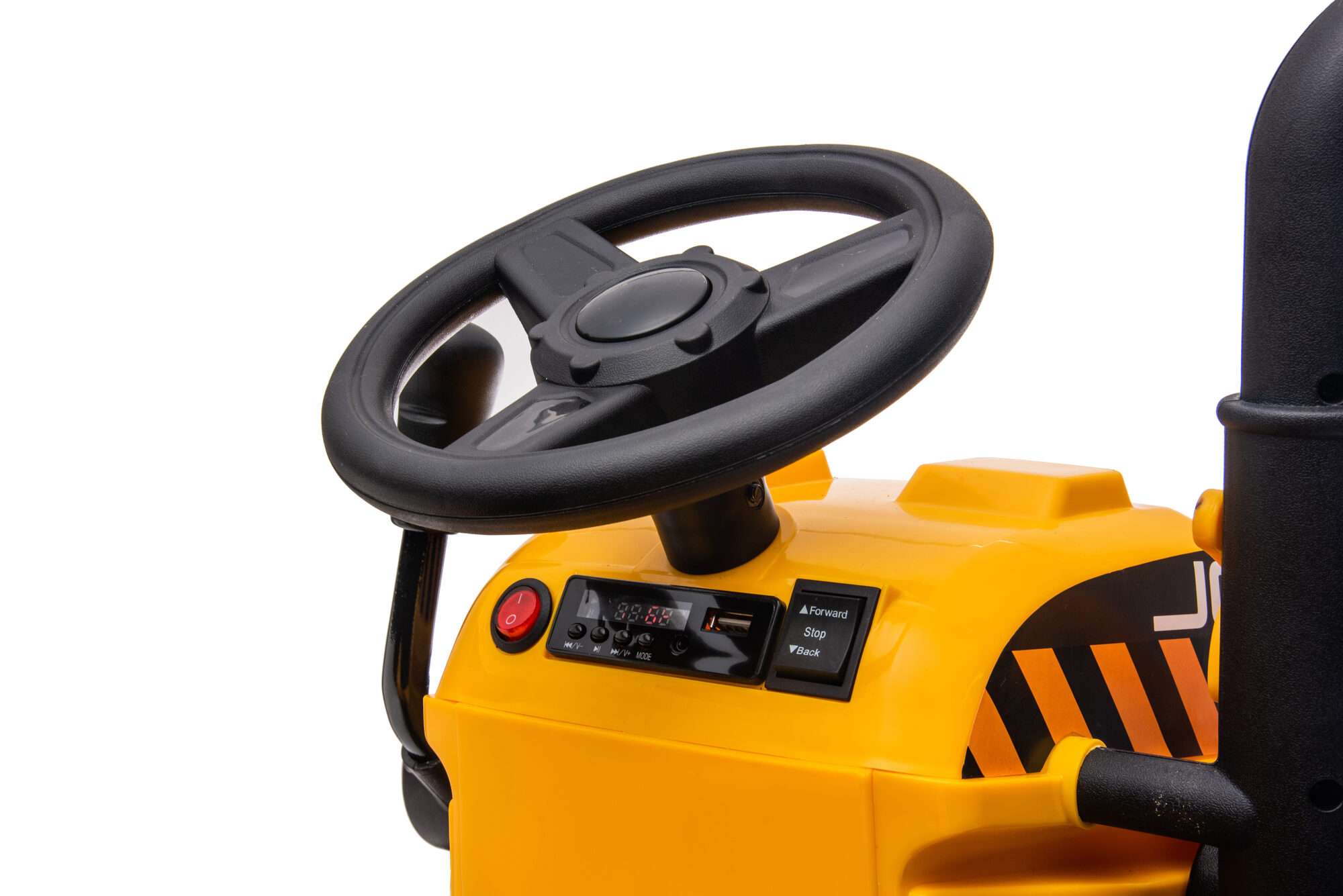 Image du produit : Bouwvrachtwagen met sleepbak voor en achter in gele kleur (3-8 jaar)