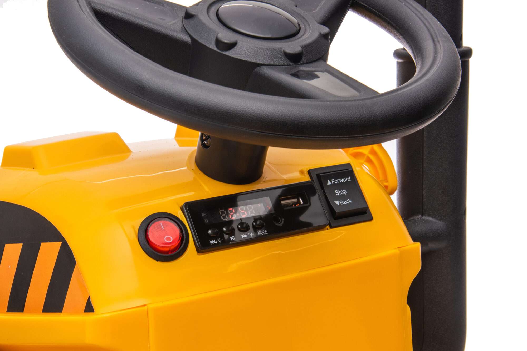 Image du produit : Bouwvrachtwagen met sleepbak voor en achter in gele kleur (3-8 jaar)