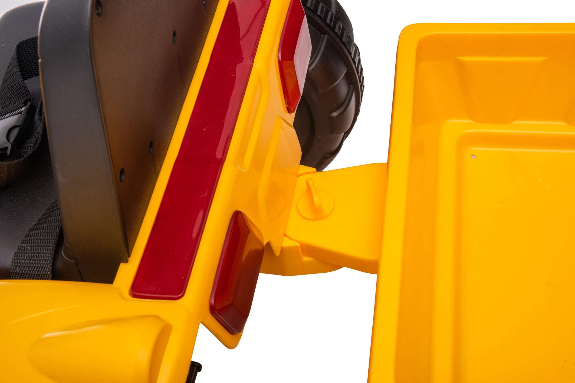 Image du produit : Bouwvrachtwagen met sleepbak voor en achter in gele kleur (3-8 jaar)