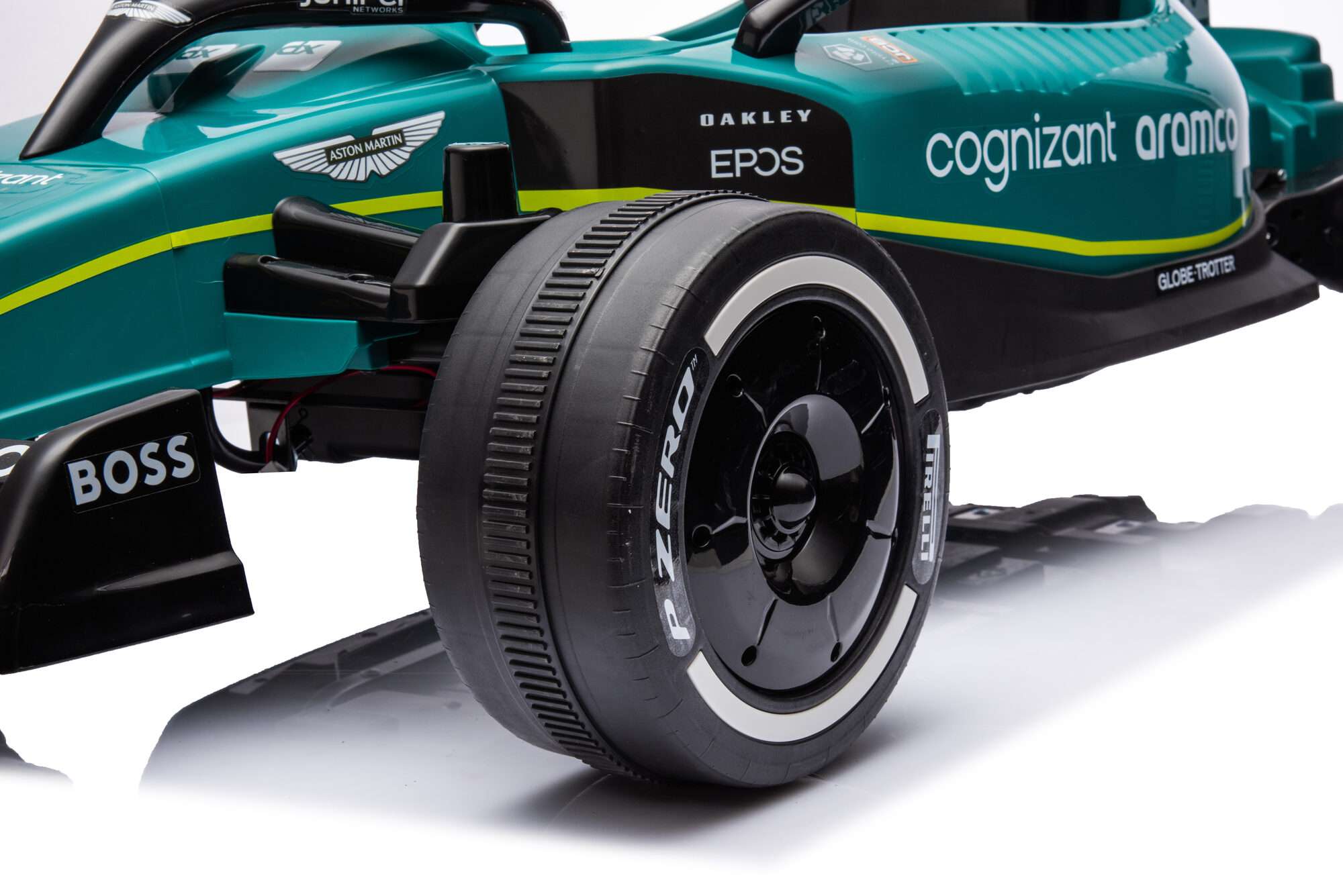 Image du produit : Gelicentieerde Aston Martin AMR23 in groene kleur (3-8 jaar)