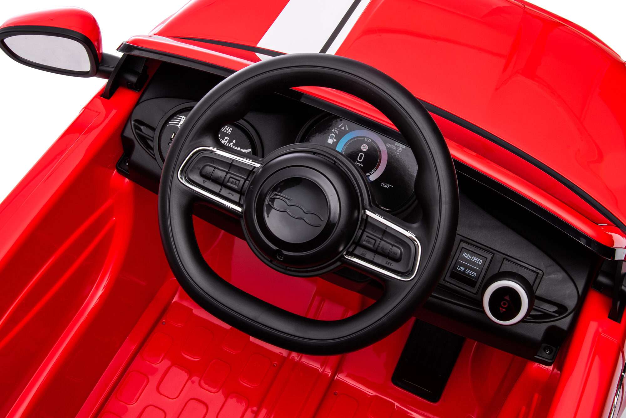 Image du produit : Fiat 500 (2015) met rijbewijs in de kleur Rood (3-8 jaar)