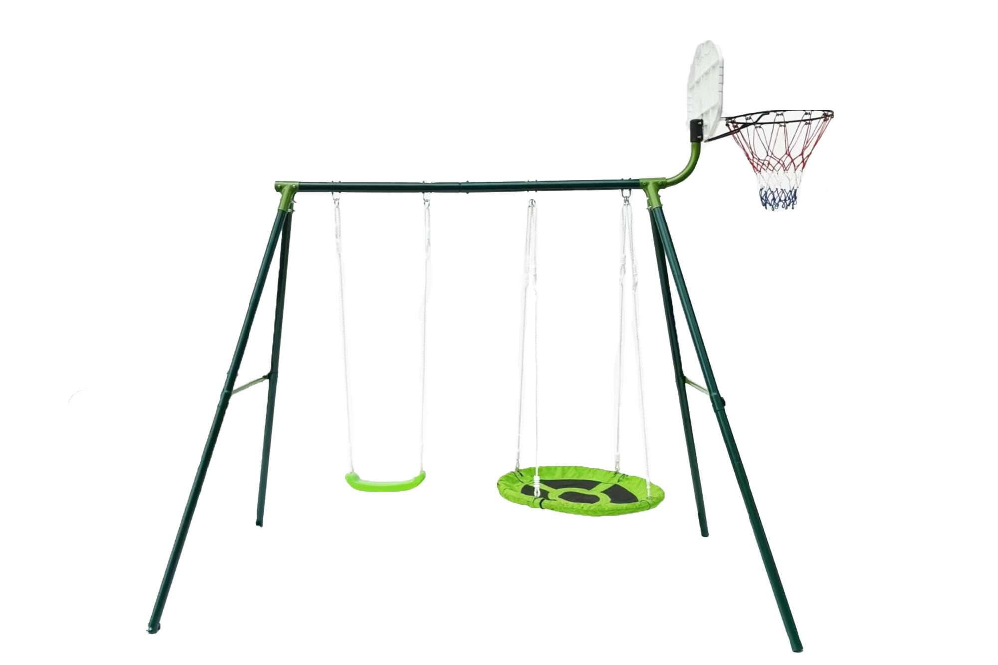 Image du produit : Schommels in twee trappen met basketbalhoepel